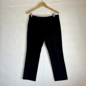 Ann Taylor Womens Sz 6 Tapered Leg Cotton Stretch Chino Pant Black Mid Rise